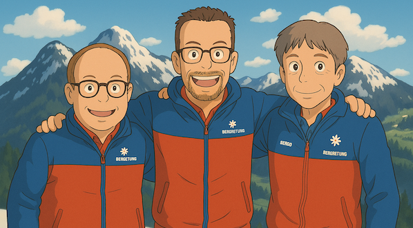 Bergrettungsteam im Einsatz